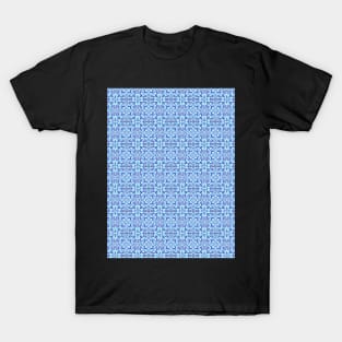 Blue Star Geometric Pattern T-Shirt